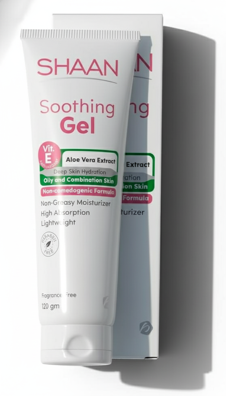 SHAAN Soothing Gel - Aloe Vera Extract Moisturizer 120g