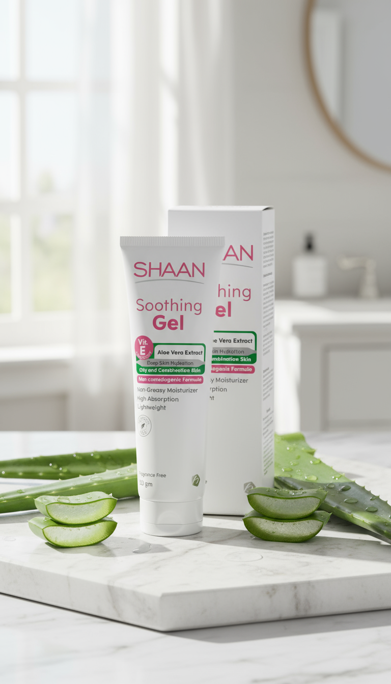 SHAAN Soothing Gel - Aloe Vera Extract Moisturizer 120g