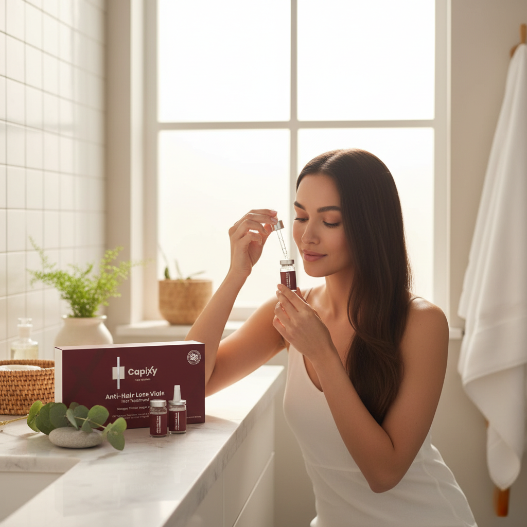 Capixy Hair Treatment lifestyle shot